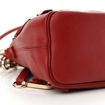Chloe Calfskin Quilted Mini Faye Backpack Dahlia Red 9 of 10