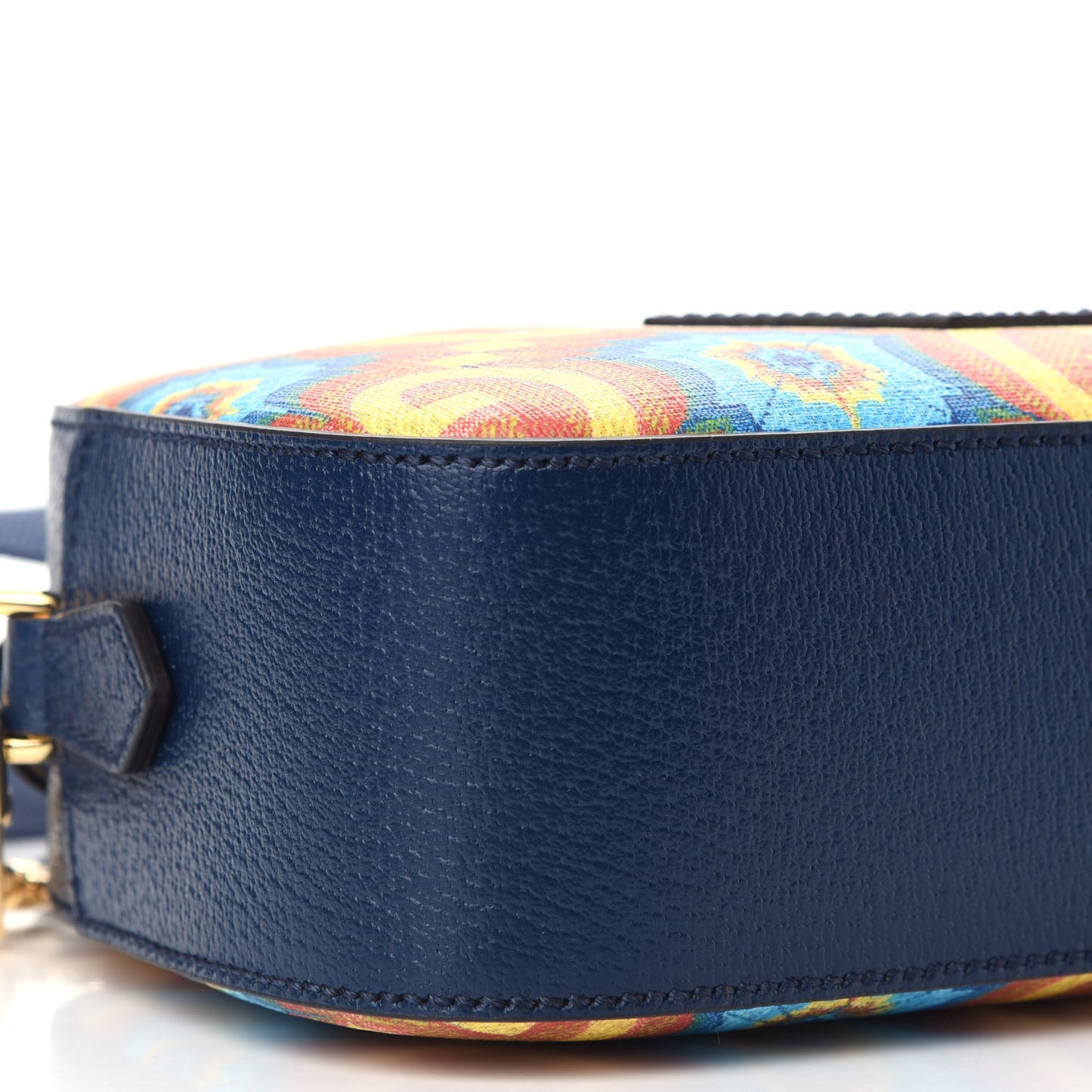GG Supreme Kaleidoscope Calfskin Script Logo Gucci 100 Camera Bag Blue Orange Multicolor Blue Agata