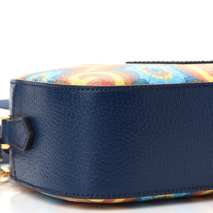 Gucci GG Supreme Kaleidoscope Calfskin Script Logo Gucci 100 Camera Bag Blue Orange Multicolor Blue Agata 7 of 8
