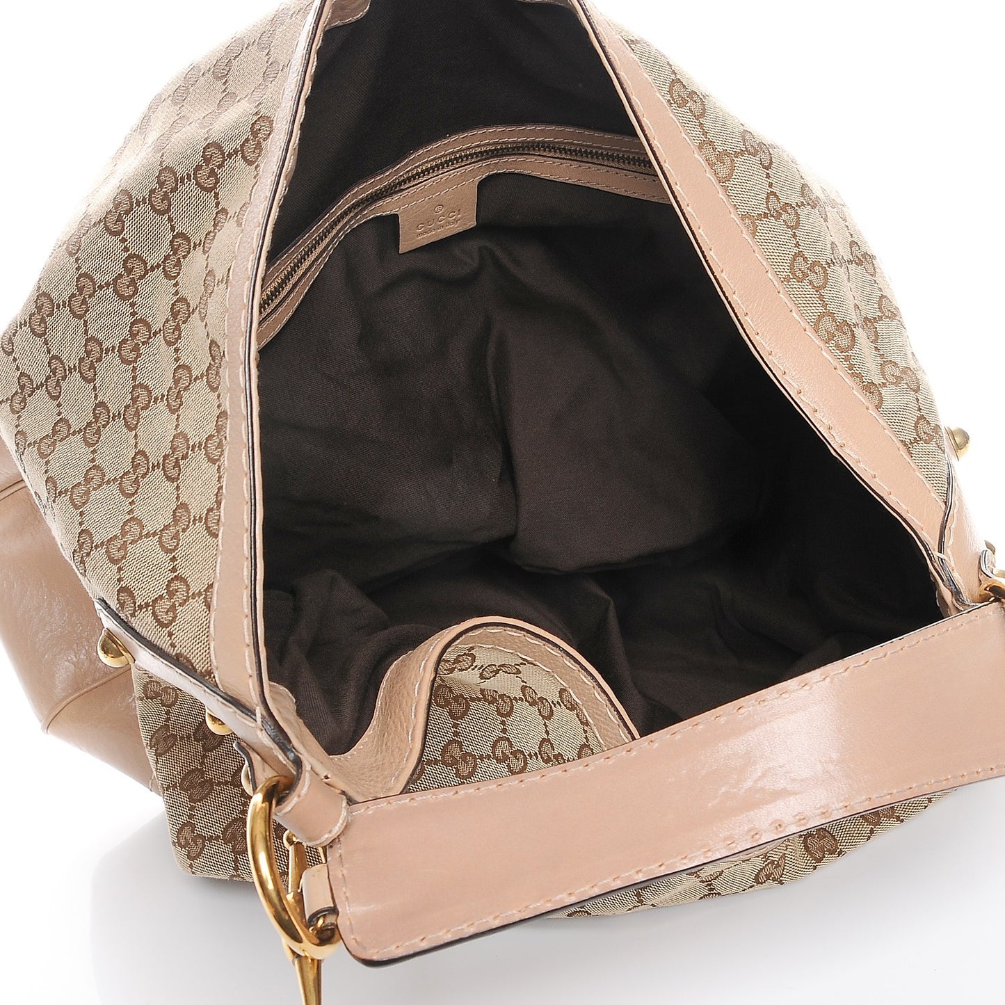 Monogram Large Jockey Hobo Beige
