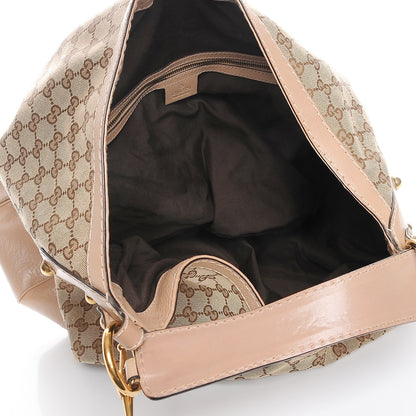 Gucci Monogram Large Jockey Hobo Beige 5 of 7