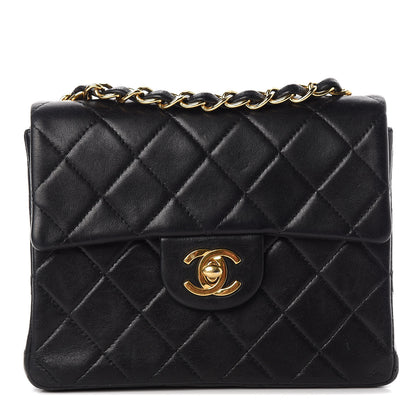 Chanel Lambskin Quilted Mini Square Flap Bag Black 1 of 11