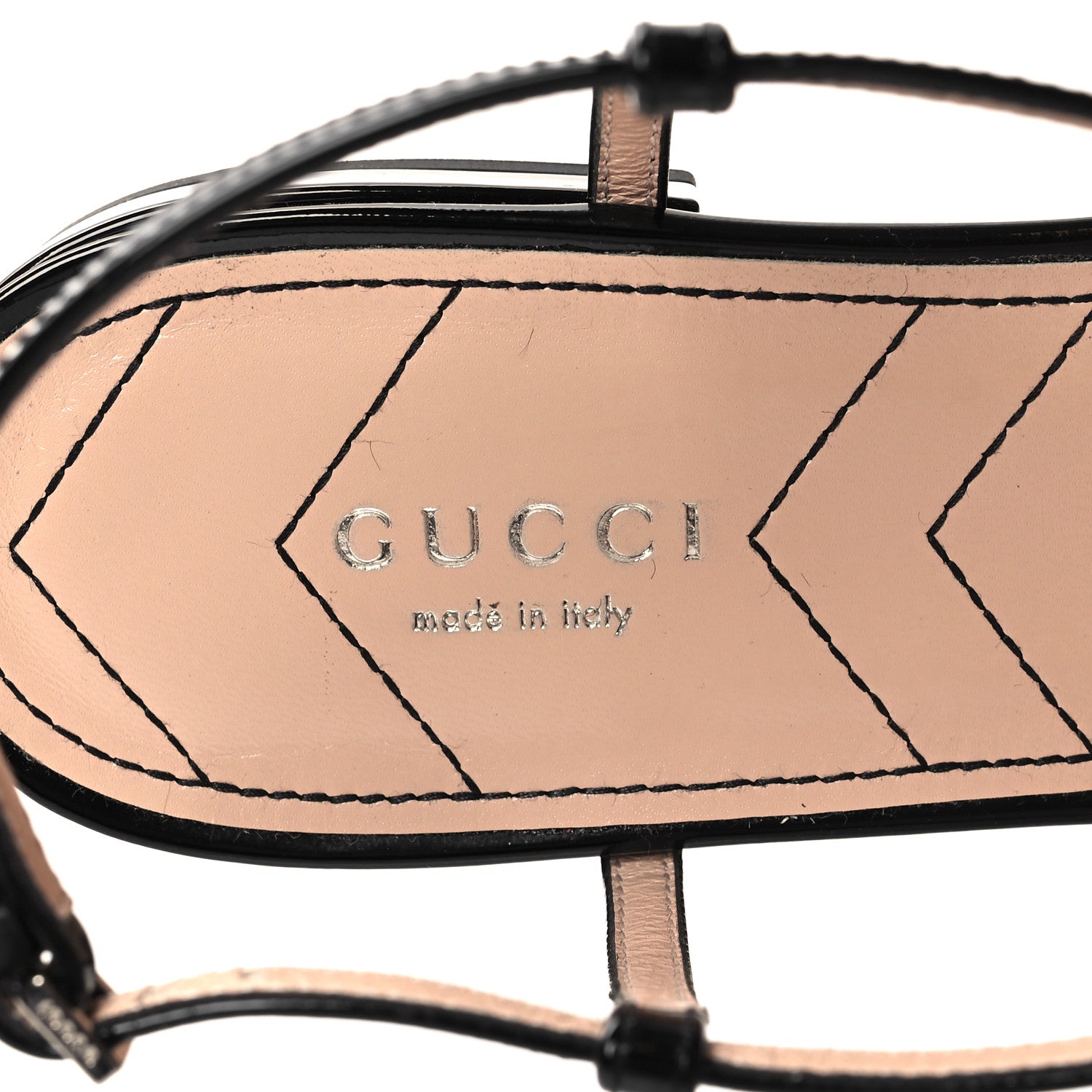 Gucci Vernice Crystal Double G Ballet Flat 40 Black 7 of 9