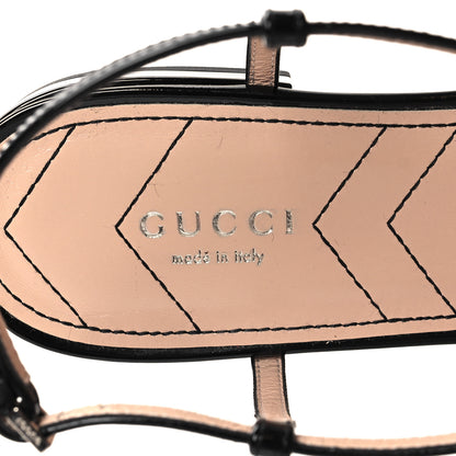 Gucci Vernice Crystal Double G Ballet Flat 40 Black 7 of 9