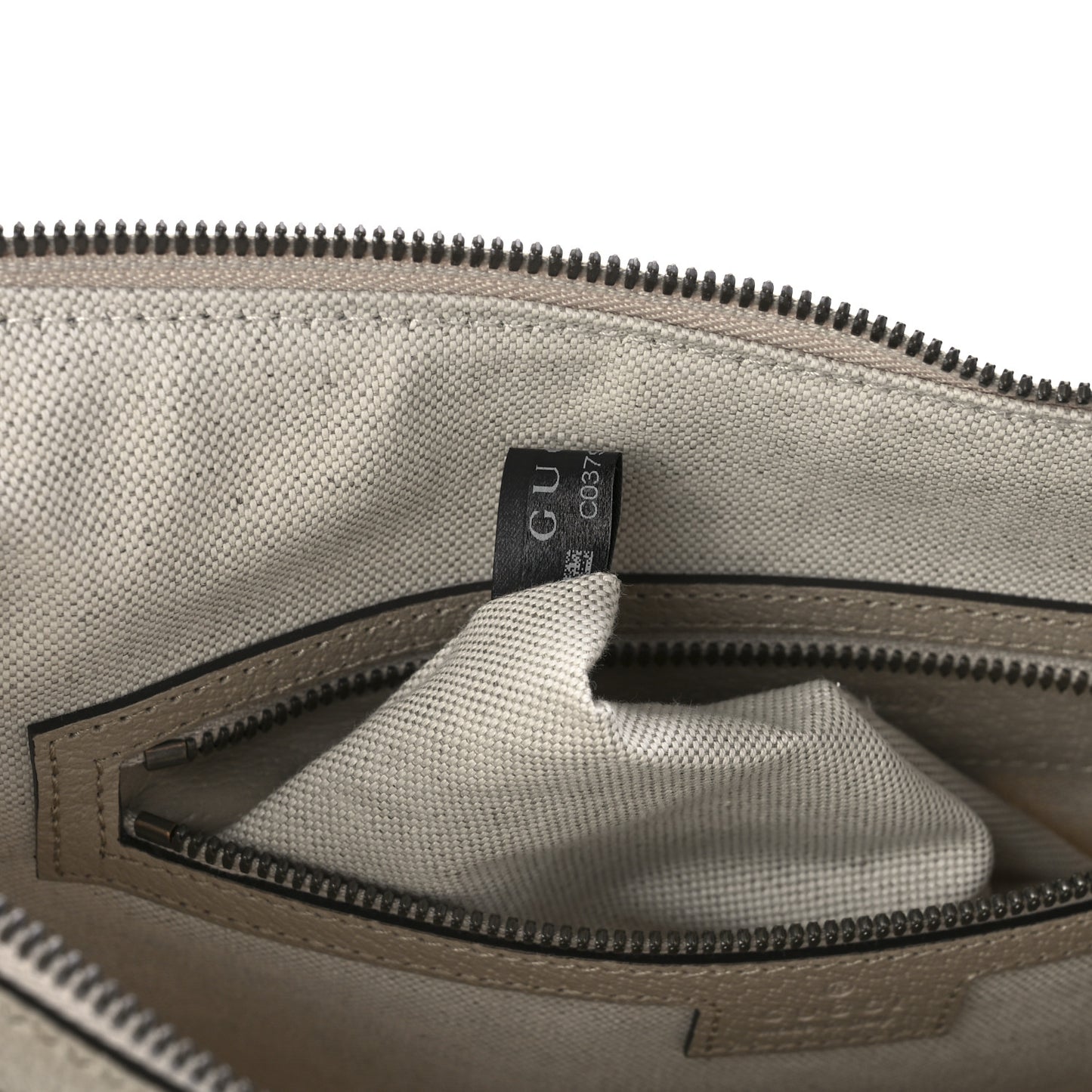 GG Supreme Monogram Textured Dollar Calfskin Web Small Ophidia Half Moon Hobo Beige Mystic White Oatmeal