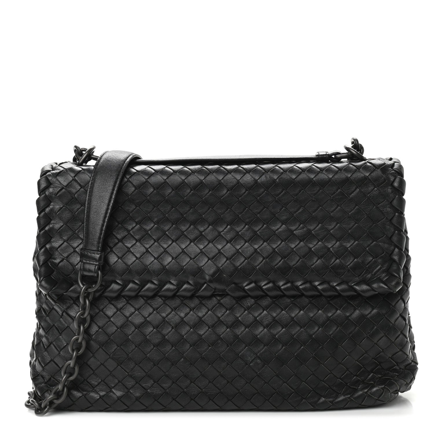 Bottega Veneta Nappa Intrecciato Large Olimpia Bag Black 1 of 11