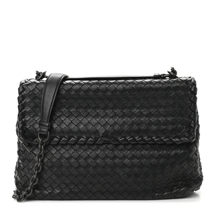 Bottega Veneta Nappa Intrecciato Large Olimpia Bag Black 1 of 11