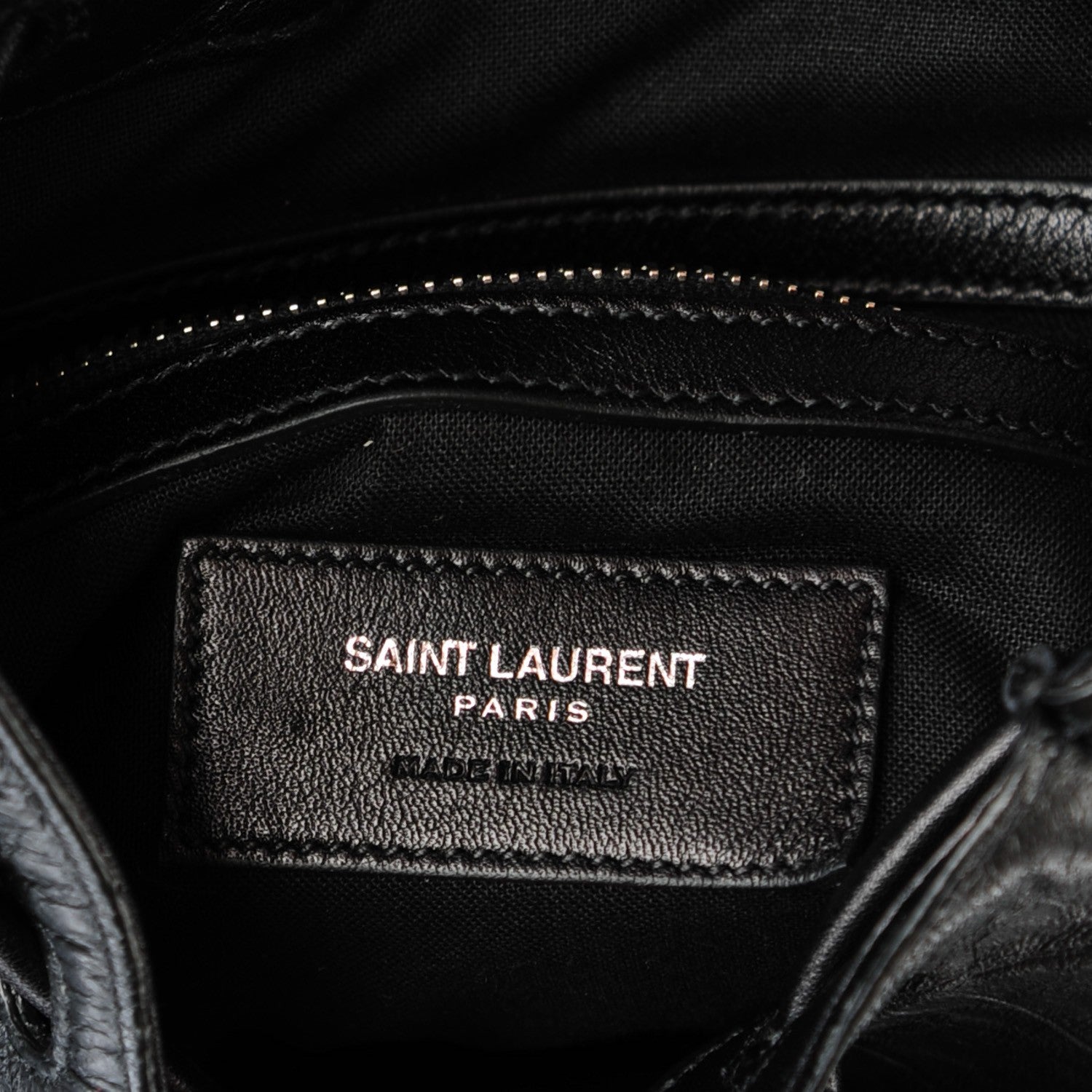 Saint Laurent Crocodile Embossed Lambskin Festival Backpack Black 6 of 7