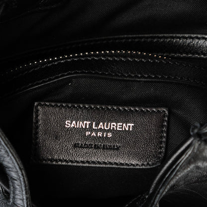 Saint Laurent Crocodile Embossed Lambskin Festival Backpack Black 6 of 7