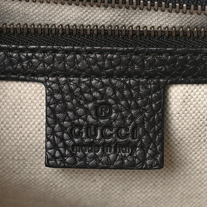 Gucci Calfskin Small GG Marmont Top Handle Bag Black 7 of 13