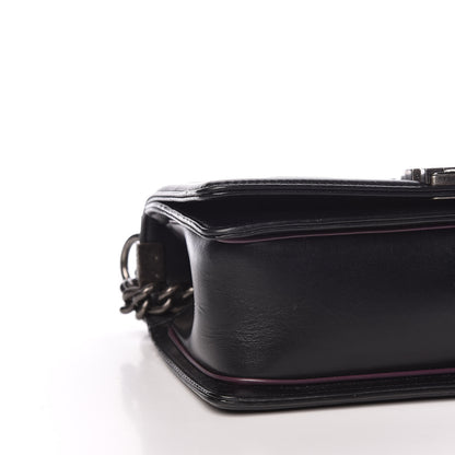 Chanel Calfskin Embossed Medium Paris Salzburg Boy Flap Black 9 of 16