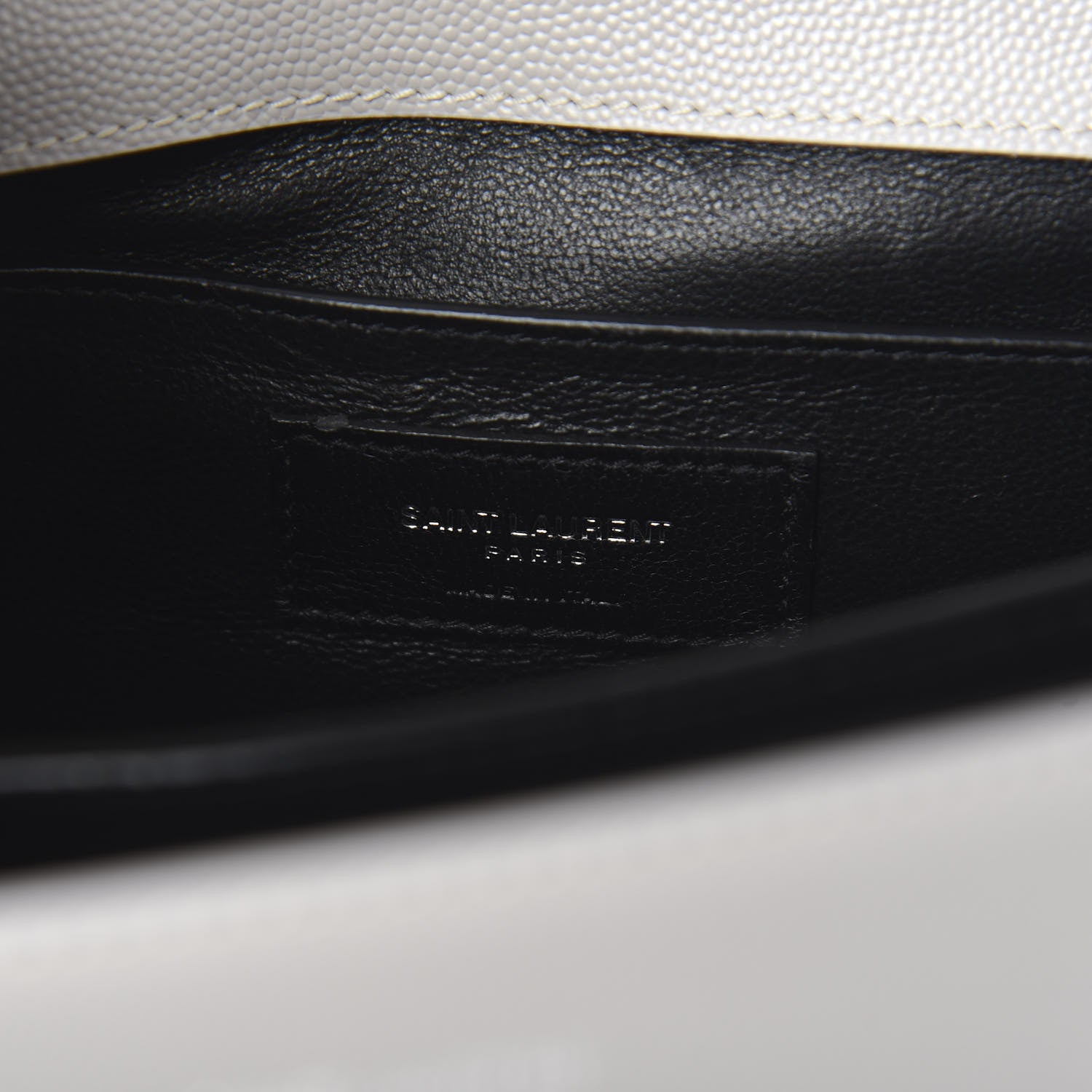 Saint Laurent Grain de Poudre Medium Classic Monogram Cassandra Top Handle Granite 5 of 8