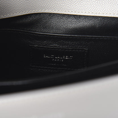 Saint Laurent Grain de Poudre Medium Classic Monogram Cassandra Top Handle Granite 5 of 8