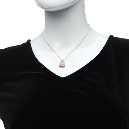 Hermes 18K Rose Gold Diamond Constance Amulettes Pendant Necklace 2 of 6