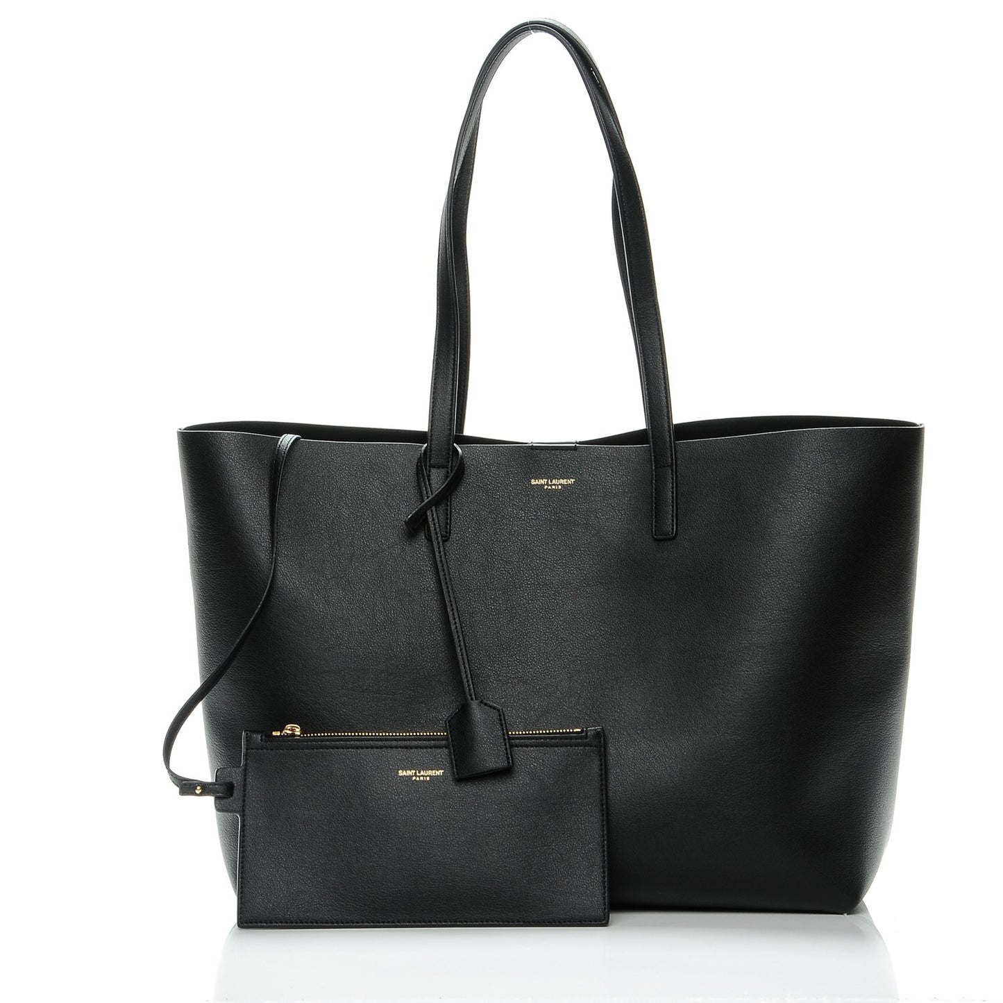 Calfskin Large Shopping Tote Black