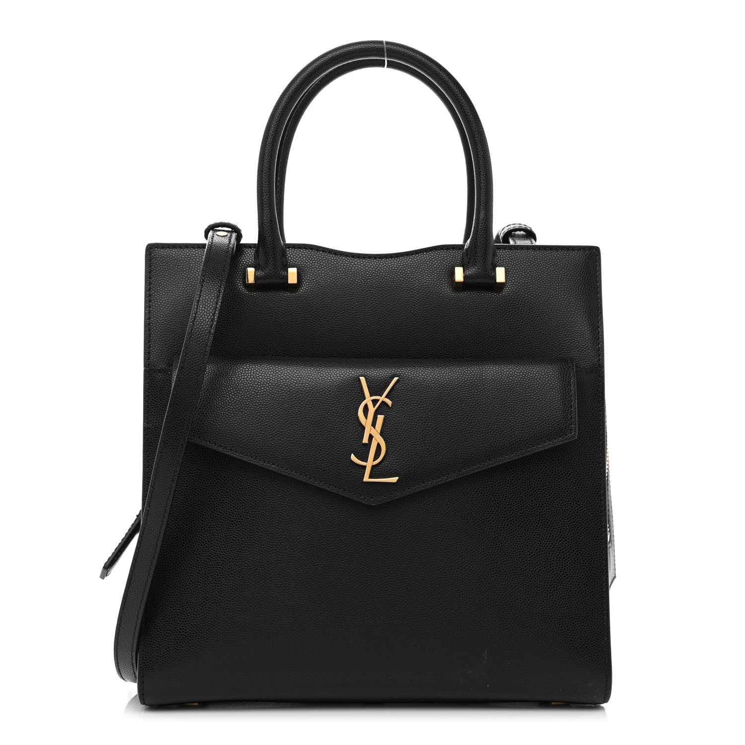 Saint Laurent Grain De Poudre Small Uptown Tote Black 1 of 10
