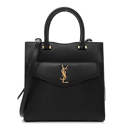 Saint Laurent Grain De Poudre Small Uptown Tote Black 1 of 10