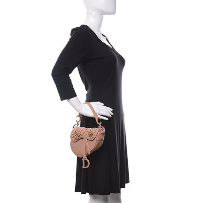 Christian Dior Calfskin Mini 3D Floral Saddle Bag Fard 2 of 10
