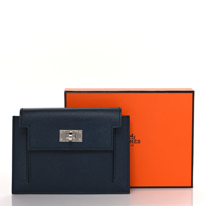 Hermes Epsom Kelly Pocket Compact Wallet Bleu Indigo 9 of 9
