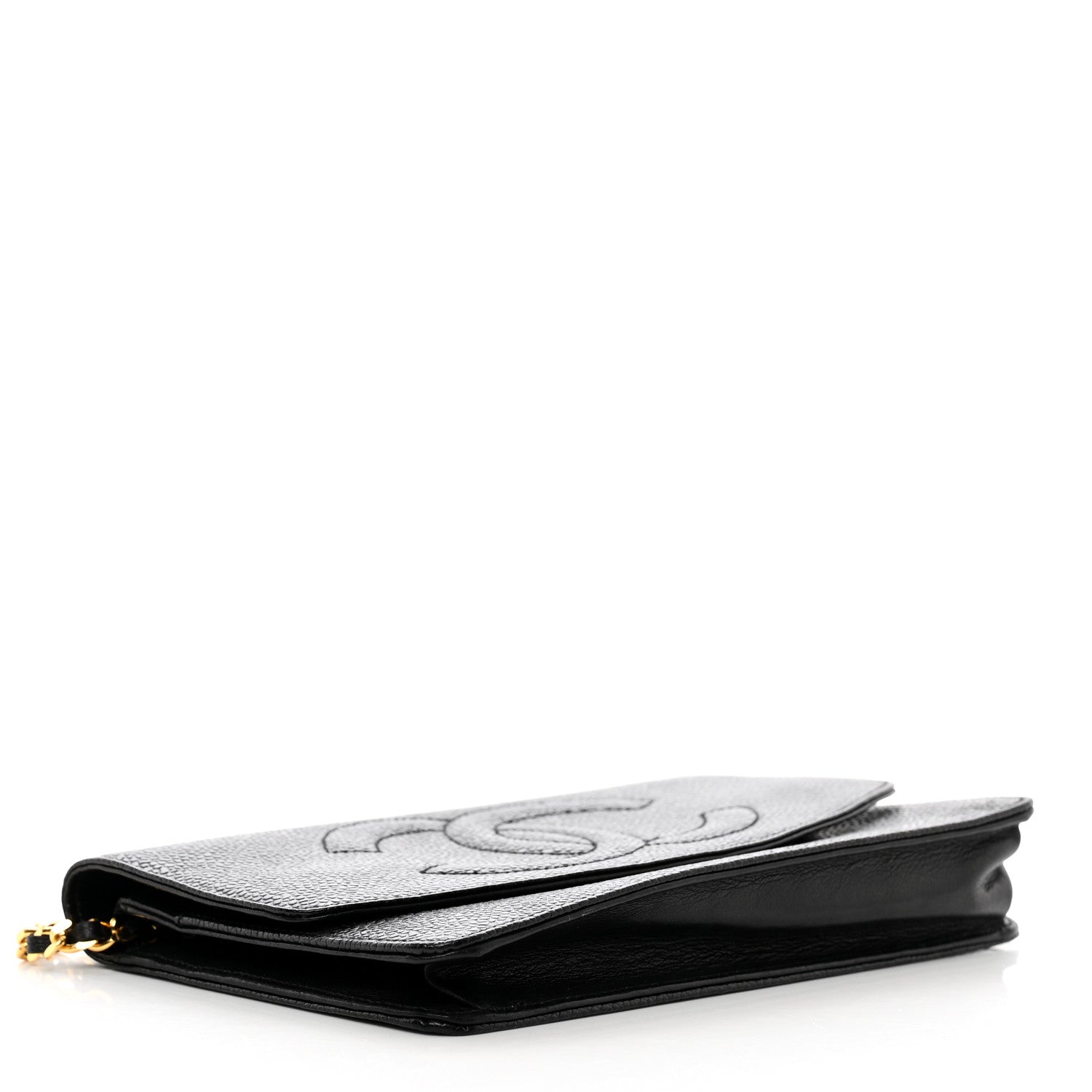 Chanel Caviar Timeless CC Wallet on Chain WOC Black 4 of 10