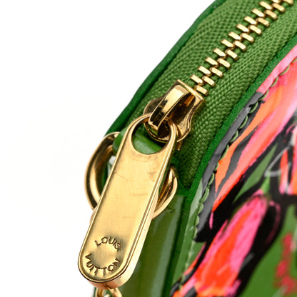 Louis Vuitton Vernis Roses Chapeau Coin Purse Vert Tonic 8 of 9