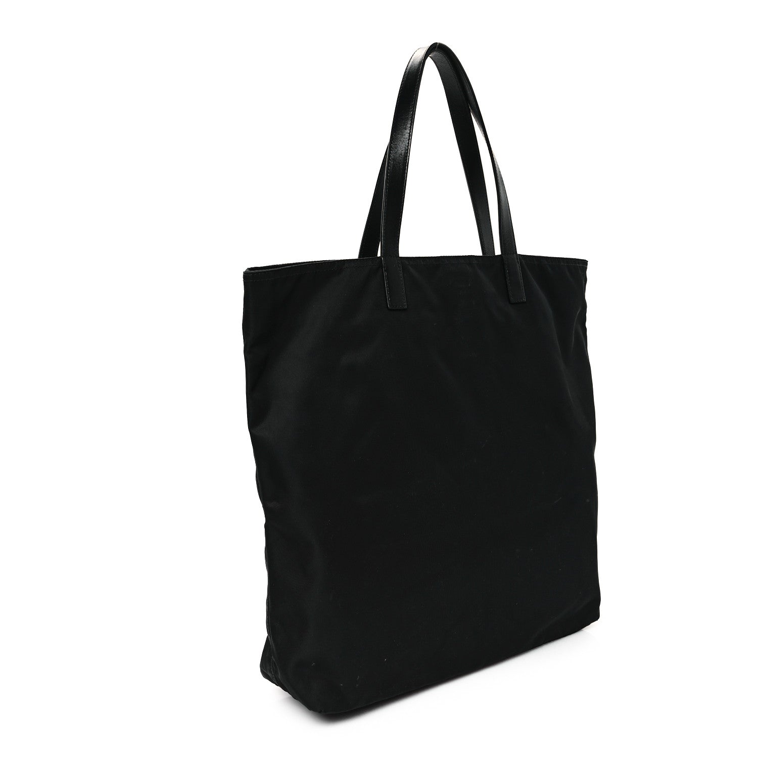 Prada Tessuto Nylon Soft Calfskin Tote Black 3 of 11