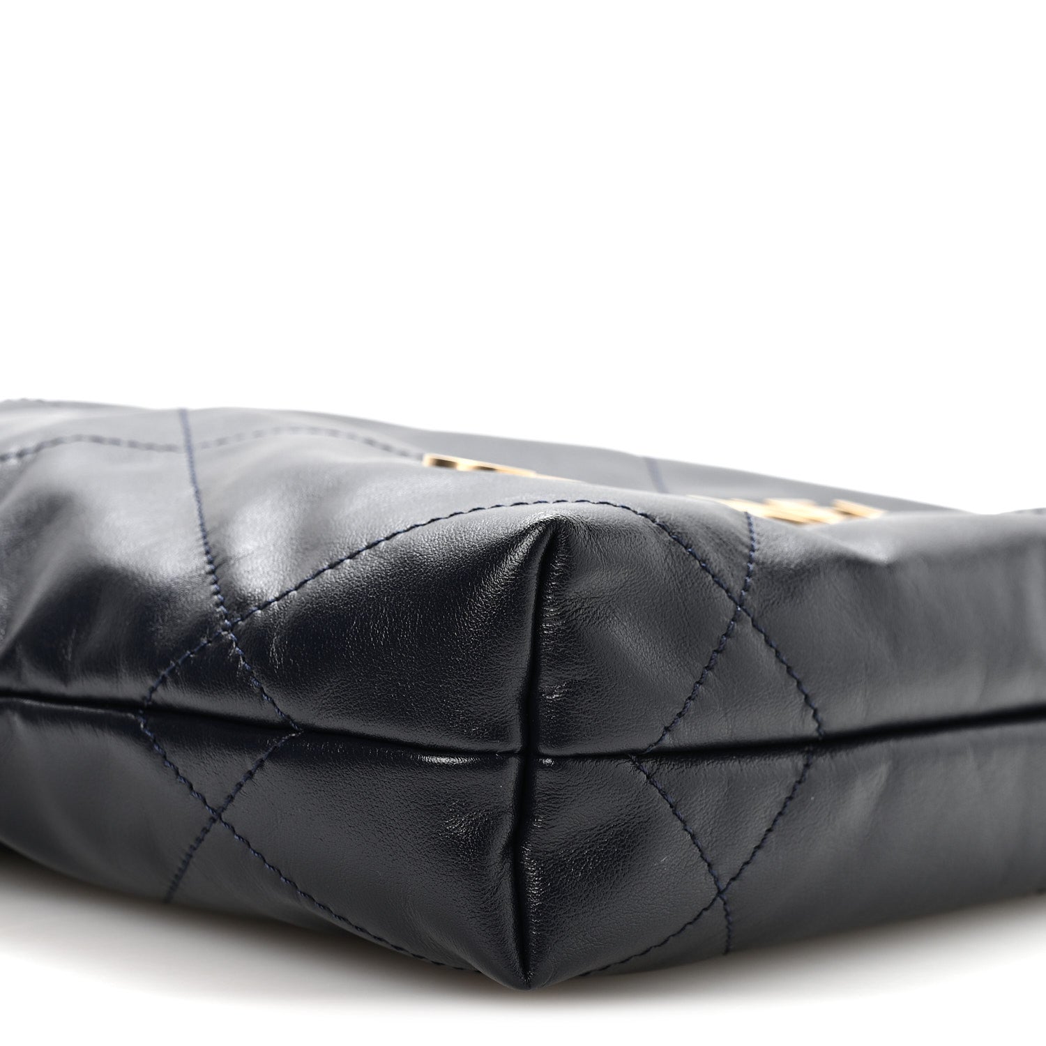 Chanel Shiny Calfskin Quilted Mini Chanel 22 Navy Blue 8 of 10