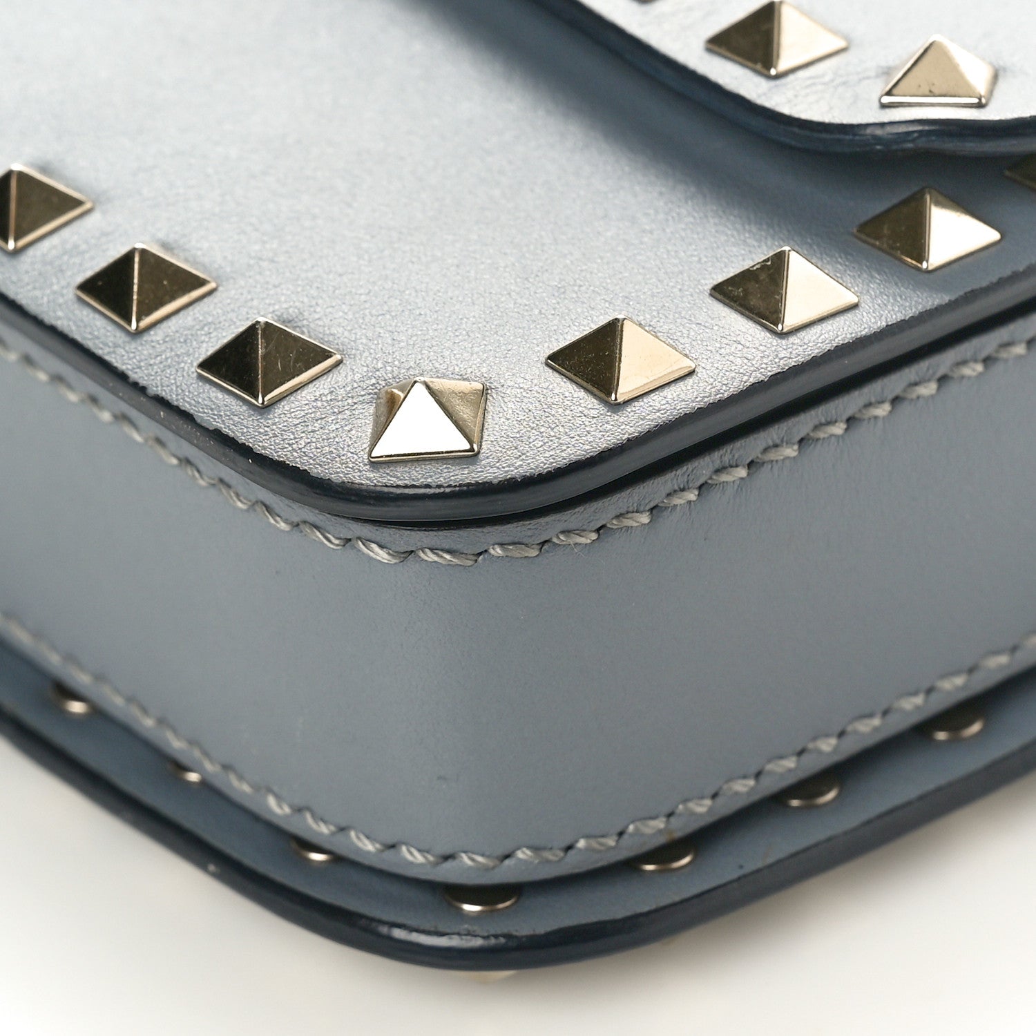 Valentino Garavani Vitello Rockstud Flap Crossbody Bag Stone 10 of 10