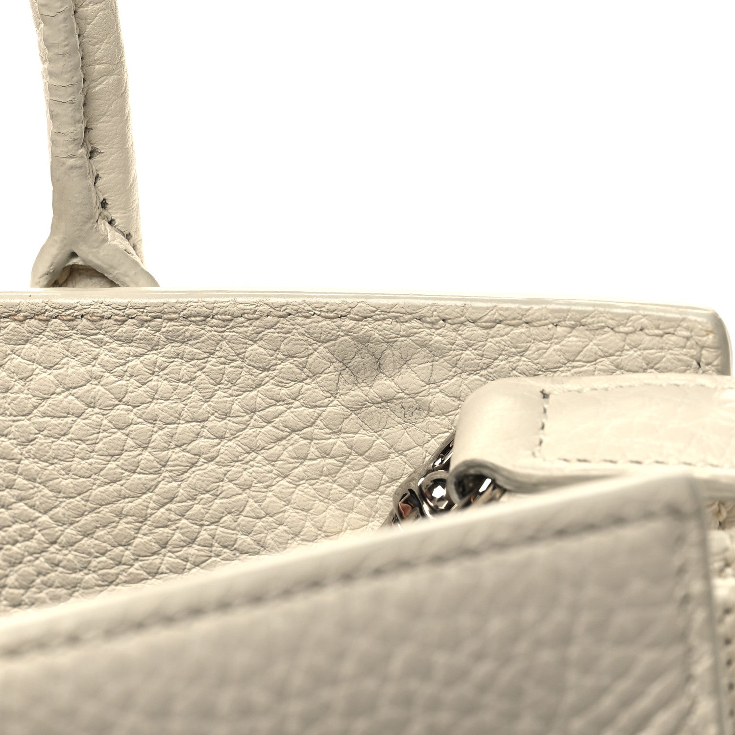 Saint Laurent Grained Calfskin Nano Sac De Jour Dove White 11 of 11
