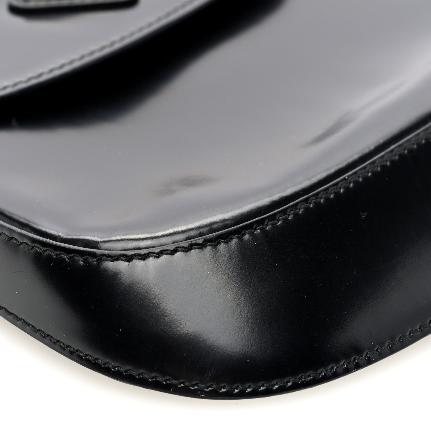 Prada Spazzolato Mini Cleo Flap Adjustable Strap Shoulder Bag Black 8 of 9