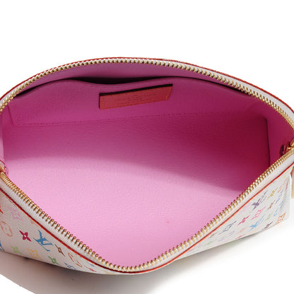 Louis Vuitton Monogram Multicolor Cosmetic Pouch White Litchi 7 of 8