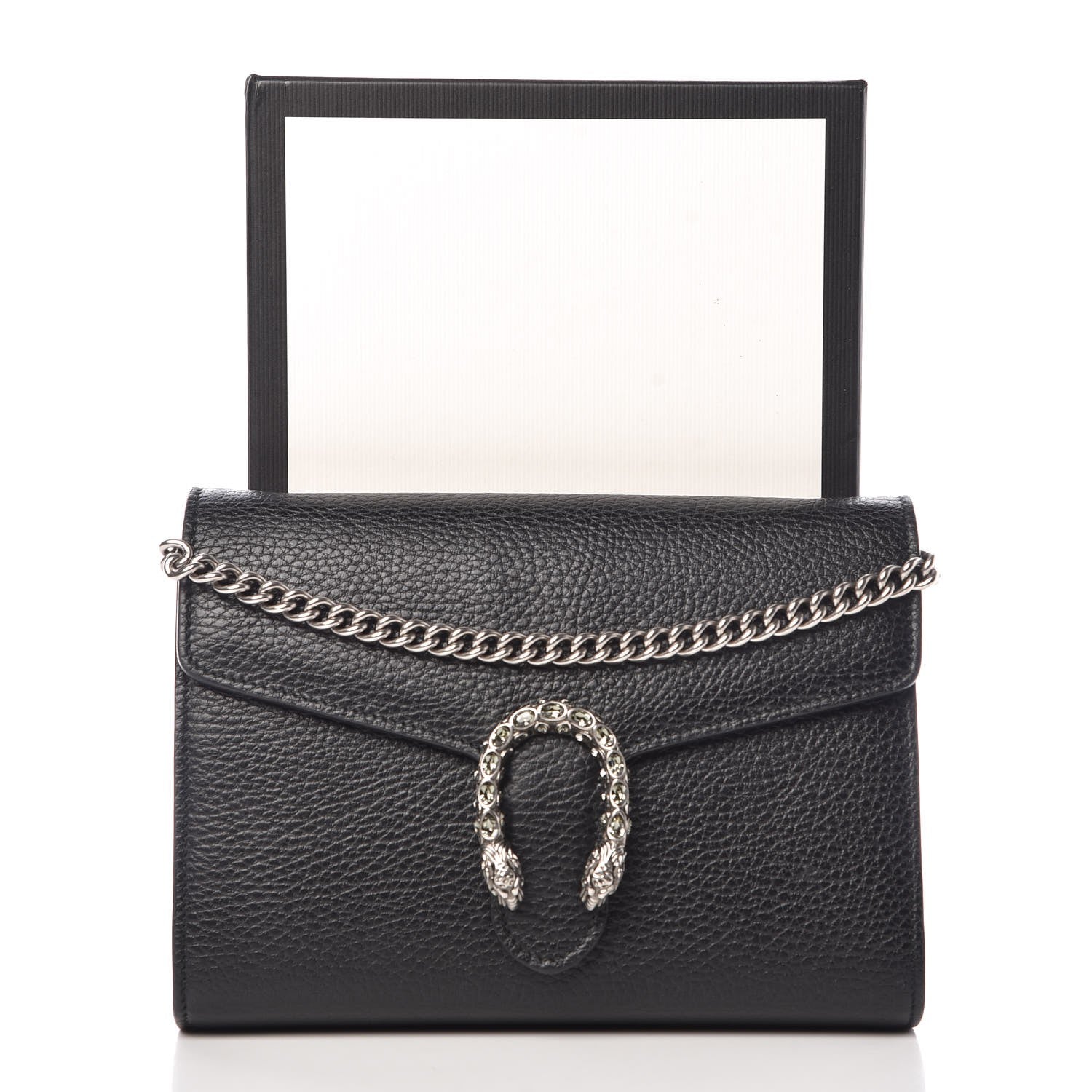 Gucci Calfskin Mini Dionysus Chain Wallet Black 11 of 11