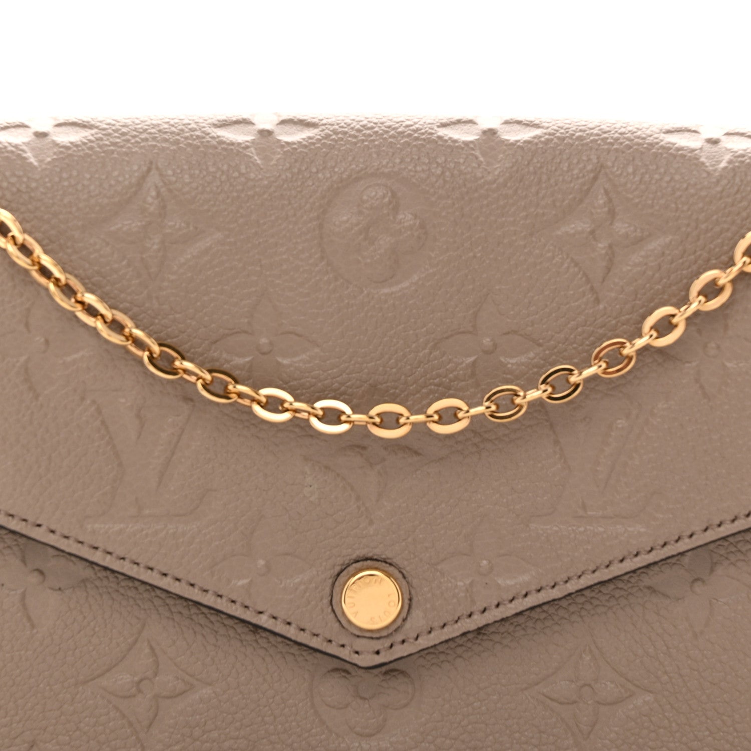 Louis Vuitton Empreinte Pochette Felicie Chain Wallet Tourterelle 8 of 10