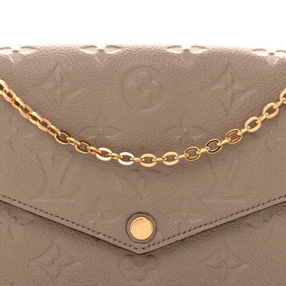 Louis Vuitton Empreinte Pochette Felicie Chain Wallet Tourterelle 8 of 10