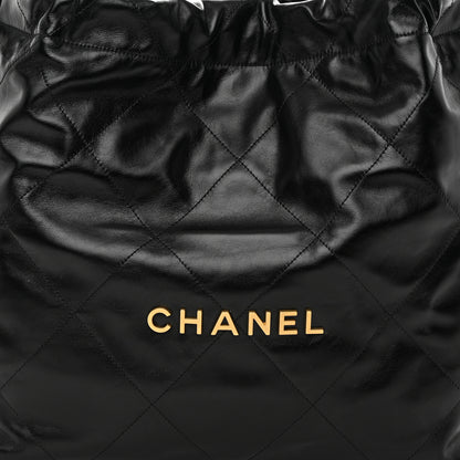 Chanel Shiny Calfskin Quilted Chanel 22 Black 9 of 12