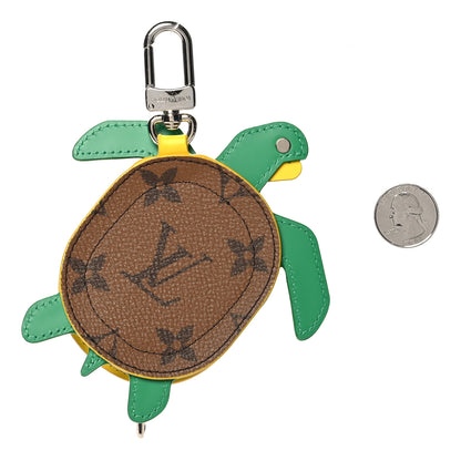 Louis Vuitton Monogram Calfskin LV Turtle Pouch Bag Charm Brown 2 of 4