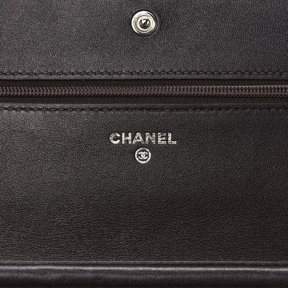 Chanel Caviar Sevruga Wallet on Chain WOC Plum 6 of 8