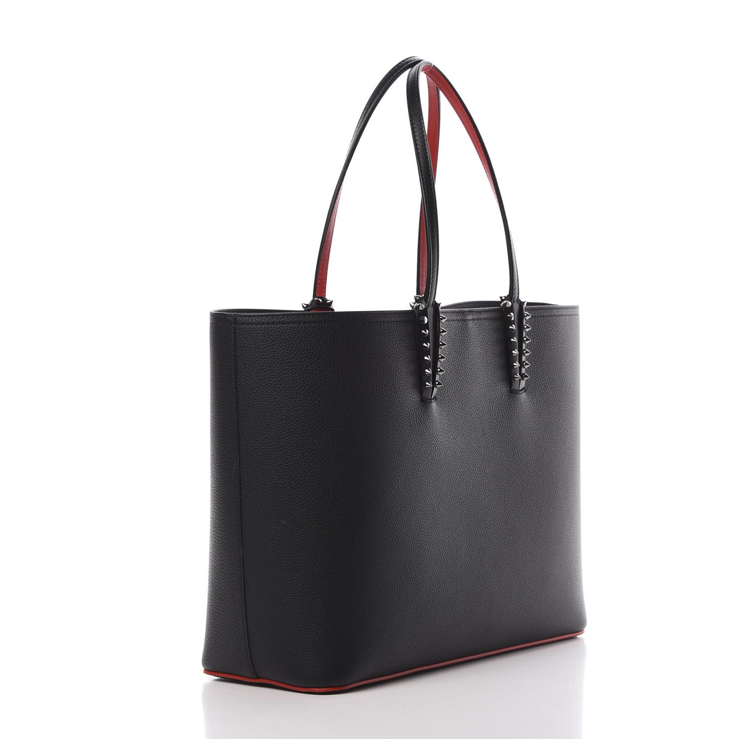 Calfskin Spikes East West Cabata Tote Black
