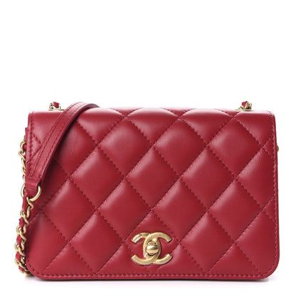 Chanel Lambskin Quilted CC Flap Red 1 of 11