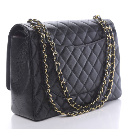 Chanel Caviar Quilted Maxi Double Flap Black 3 of 10