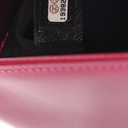 Chanel Metallic Patent Calfskin Quilted Small Boy Flap Pink 8 of 13