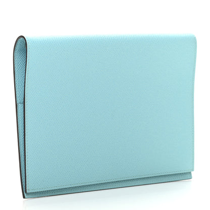 Hermes Epsom Globe Trotter Agenda Cover GM Bleu Atoll 3 of 8