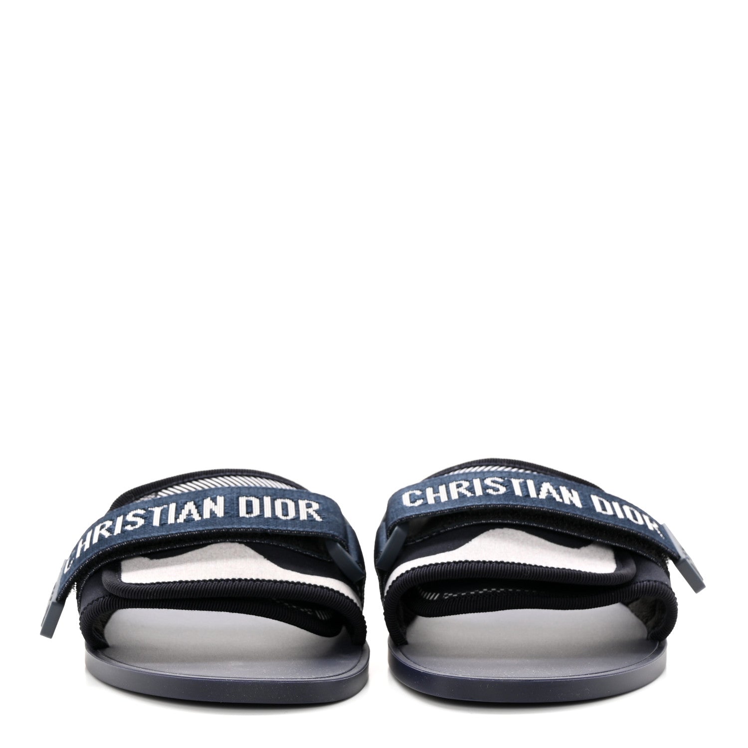 Christian Dior Technical Stretch Fabric Camouflage Dio(r)evolution Slide Sandals 39 Deep Blue 2 of 10