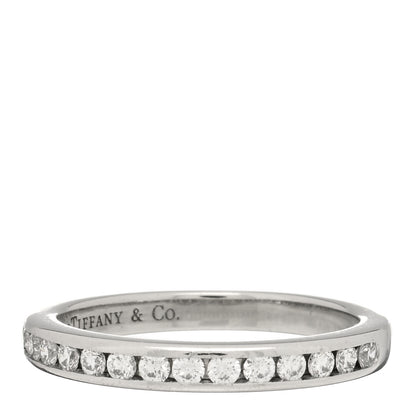 Tiffany Platinum Diamond 2.5mm Half Circle Wedding Band Ring 49 5 1 of 4