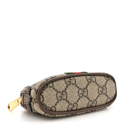 Gucci GG Supreme Monogram Web Ophidia Dome Key Pouch Beige New Acero 4 of 7