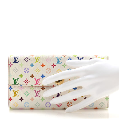 Louis Vuitton Monogram Multicolor Sarah Wallet White 2 of 13