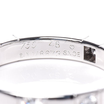 Cartier 18K White Gold Diamond Half Lanieres Ring 48 4.5 4 of 4