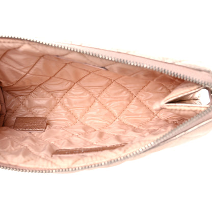 Chanel Metallic Lambskin Quilted Cosmetic Pouch Light Gold 4 of 11