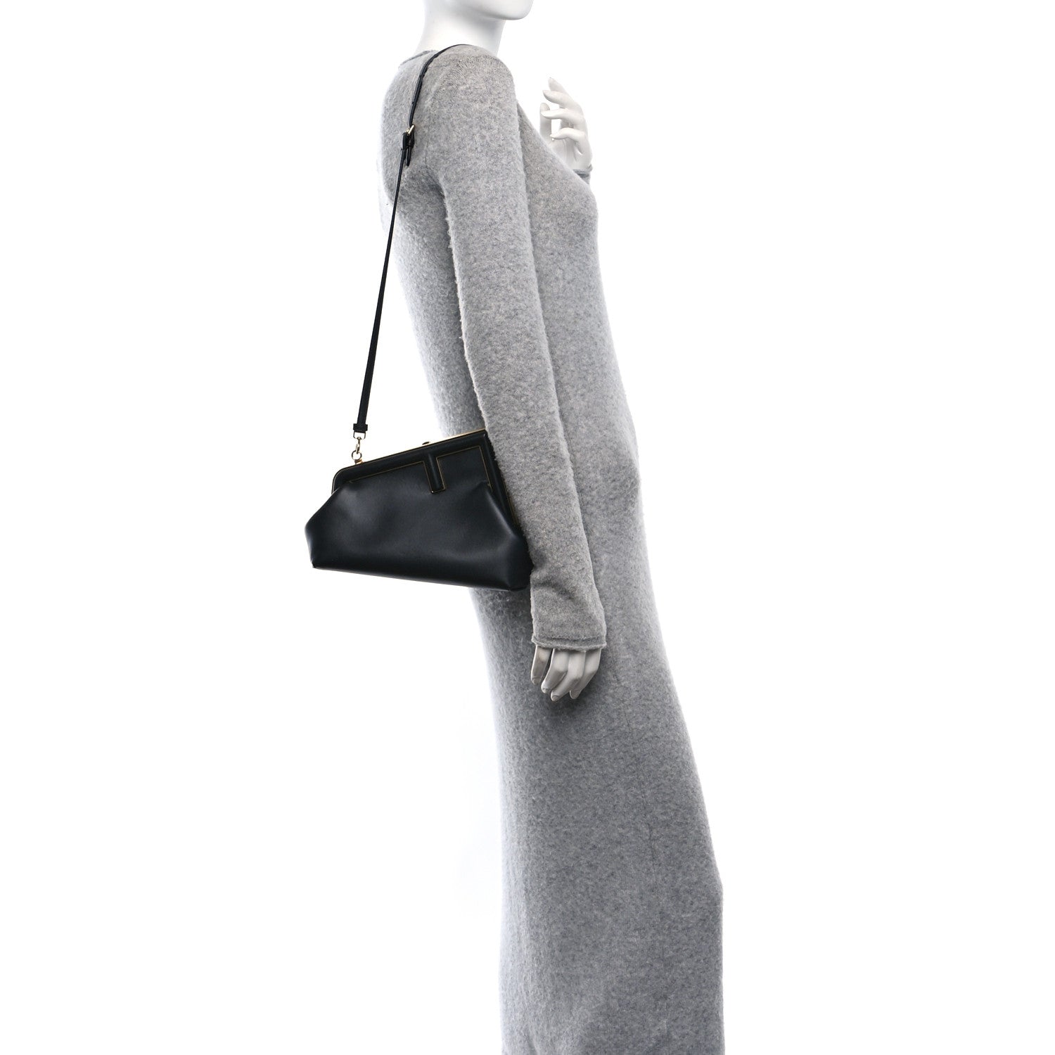 Fendi Shiny Nappa Small Fendi First Black 2 of 10