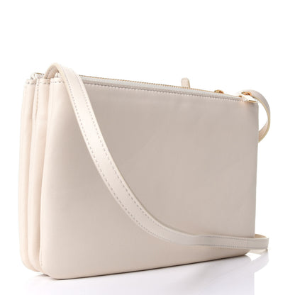 Celine Lambskin Small Trio Crossbody Bag Cream 2 of 3